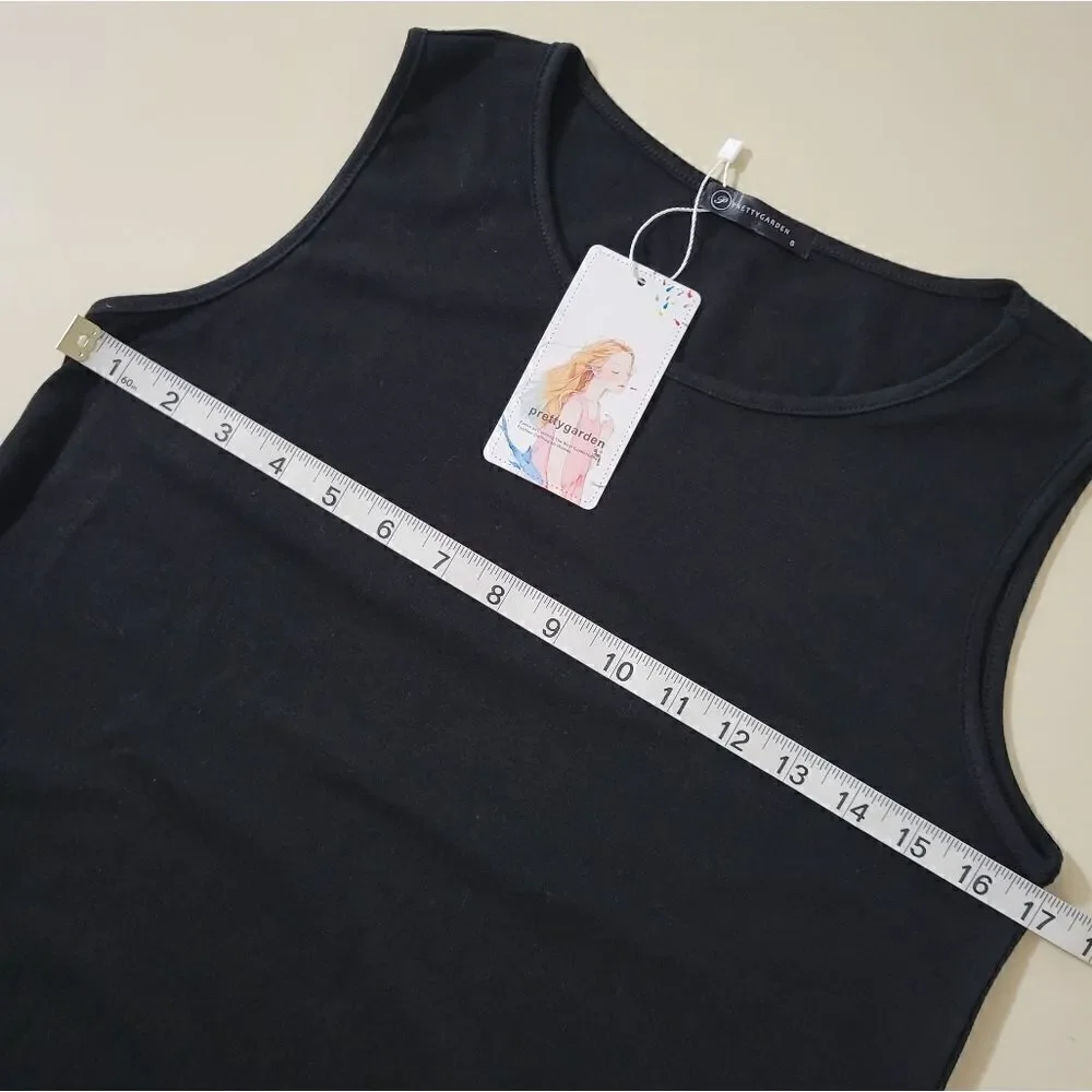 PrettyGarden Black Modern Shell Tank Top - Picture 5 of 12